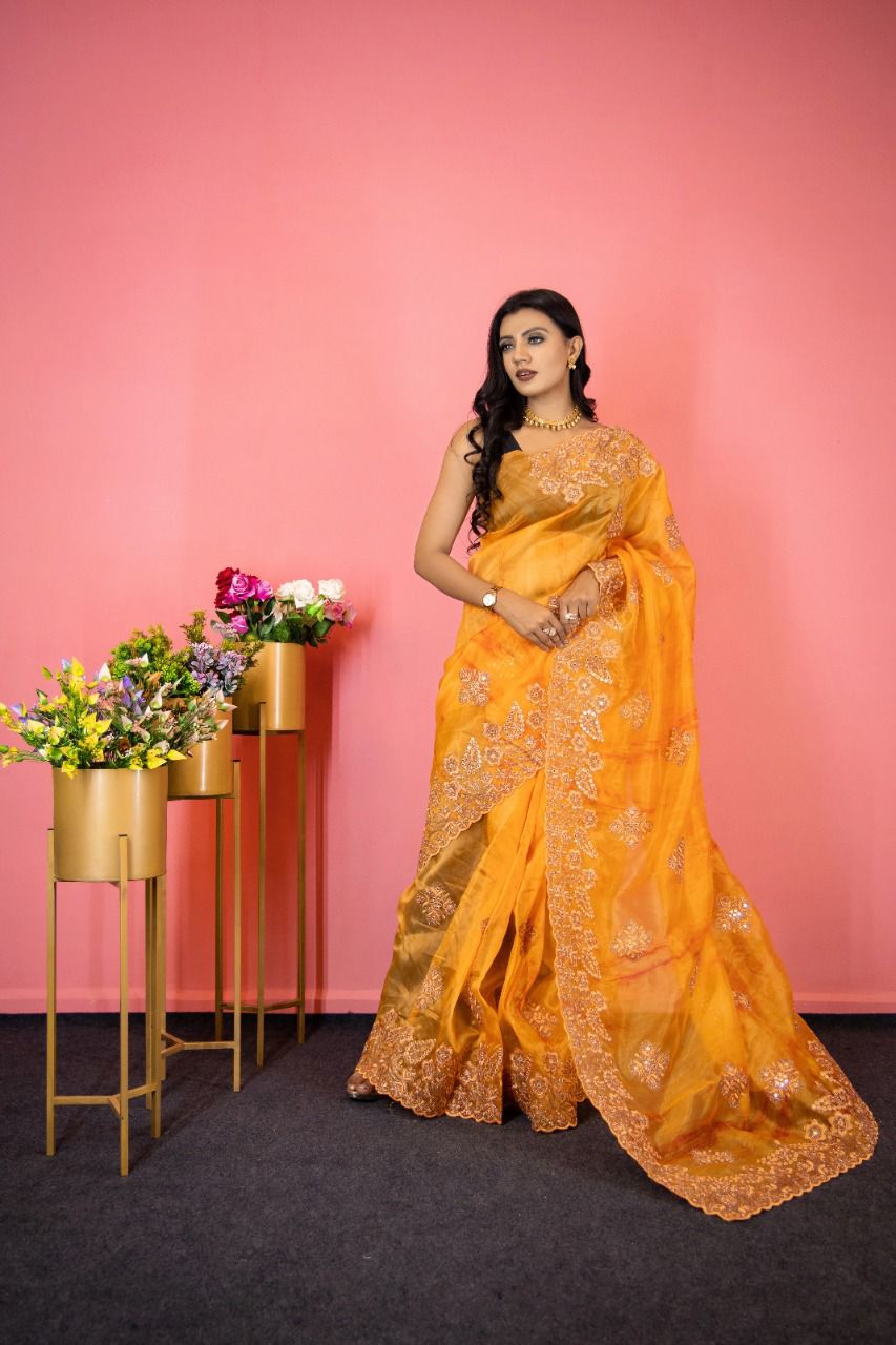 Shree 70 Beautiful Pure Organza Silk Designer Party Wear Saree Collection